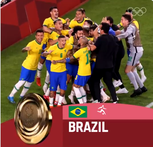 Brasil é bicampeão olímpico de futebol