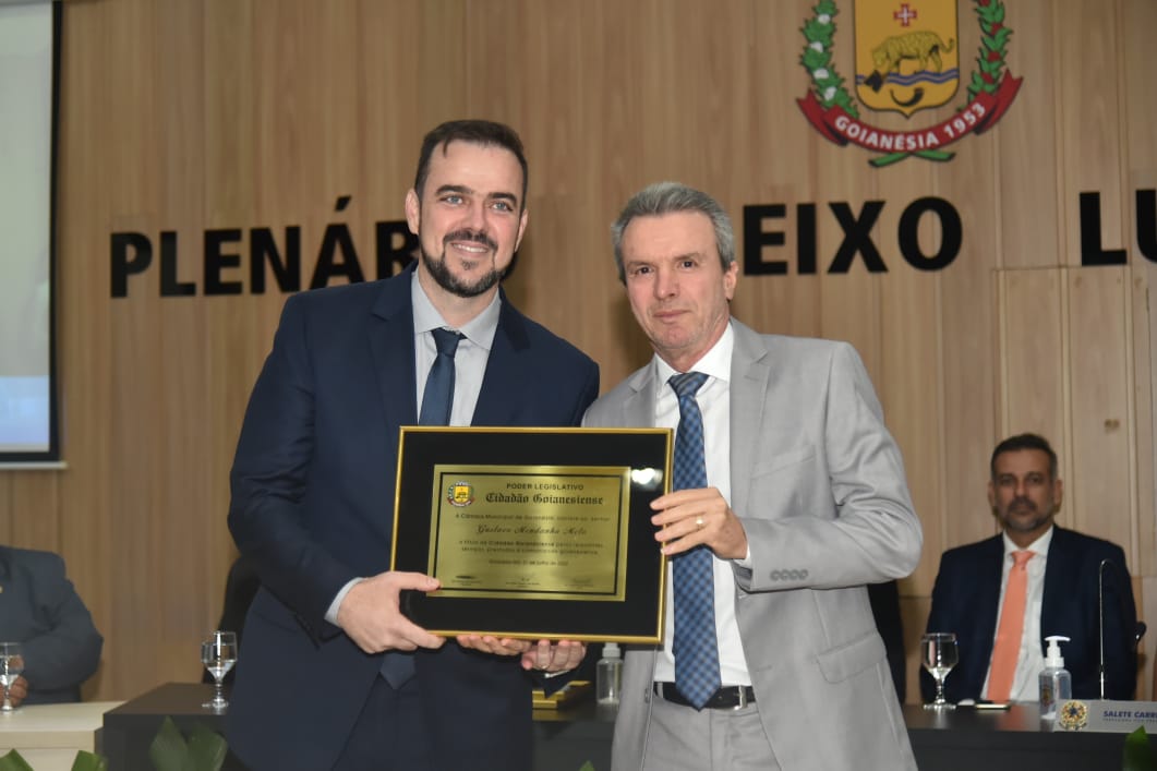 Em Goianésia, Mendanha recebe título de cidadão e apoio de vice-prefeito do União Brasil