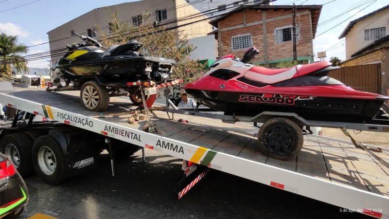 Amma apreende dois jet skis no Parque Ecológico Buena Vista