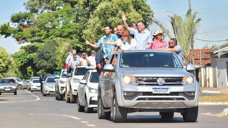 Mendanha inicia campanha de rua com caminhada e carreata em trajeto simbólico