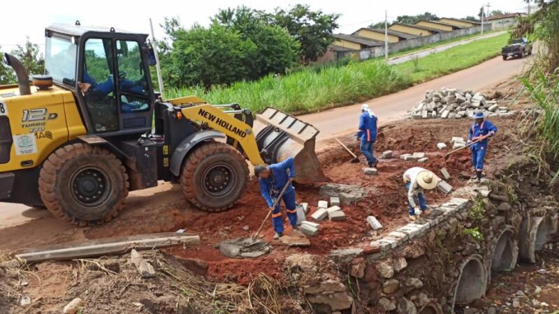 Prefeitura de Goiânia realiza obra para conter erosão no Residencial Eli Forte