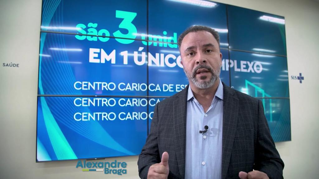 Alexandre Braga visita o Super Centro Carioca de Saúde e diz que quer construir hospital de referência em Senador Canedo