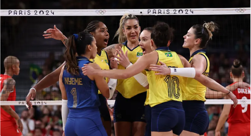 Brasil supera Turquia e conquista bronze no vôlei feminino em Paris